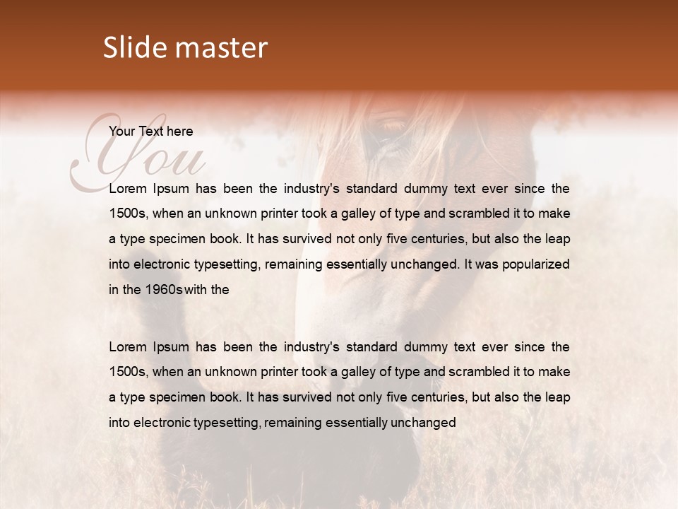 Equine Black Love PowerPoint Template