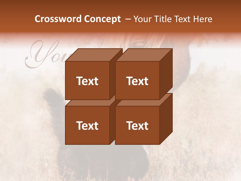 Equine Black Love PowerPoint Template