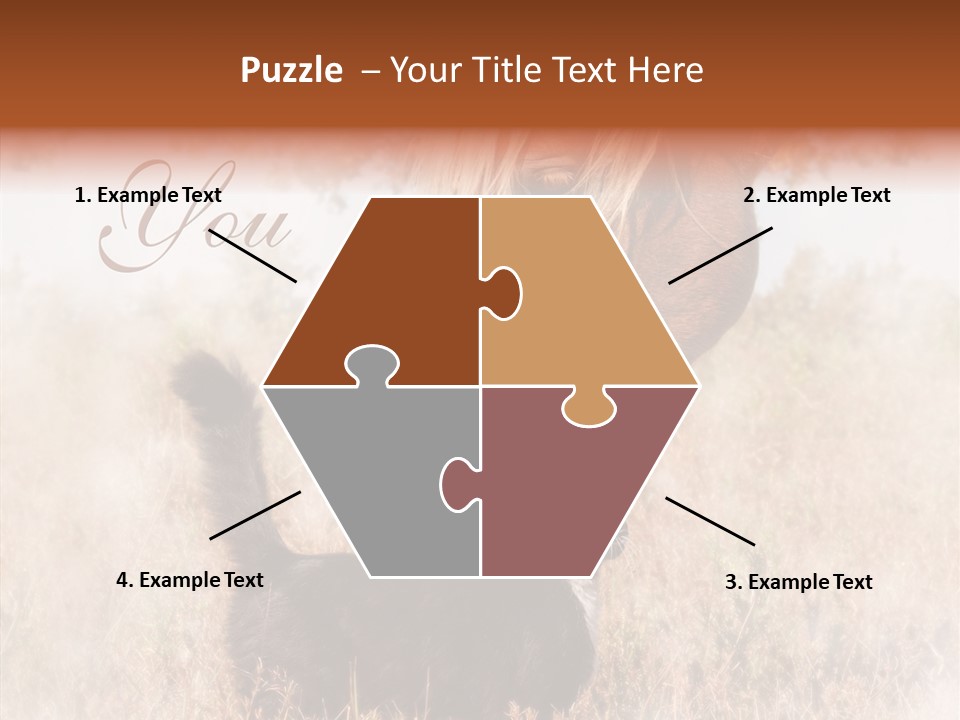 Equine Black Love PowerPoint Template