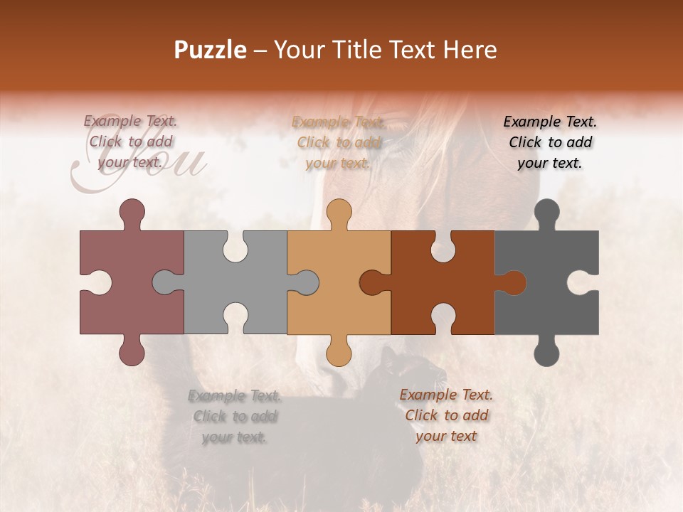 Equine Black Love PowerPoint Template