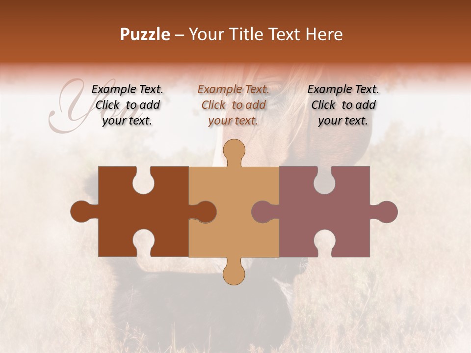 Equine Black Love PowerPoint Template