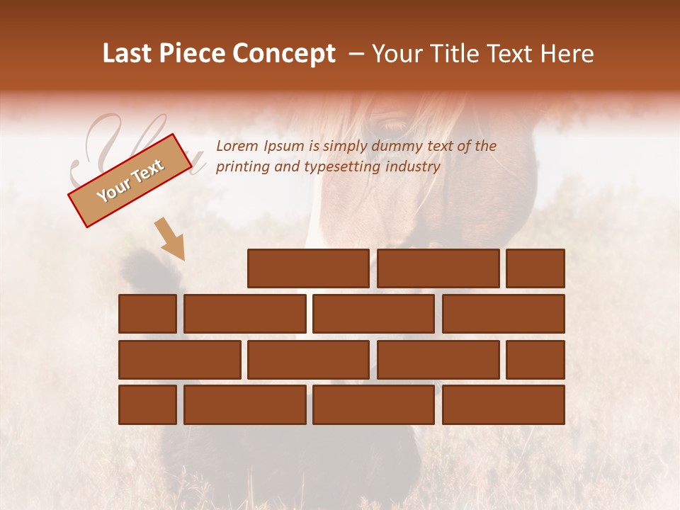 Equine Black Love PowerPoint Template