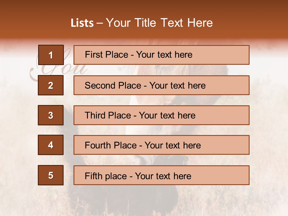 Equine Black Love PowerPoint Template