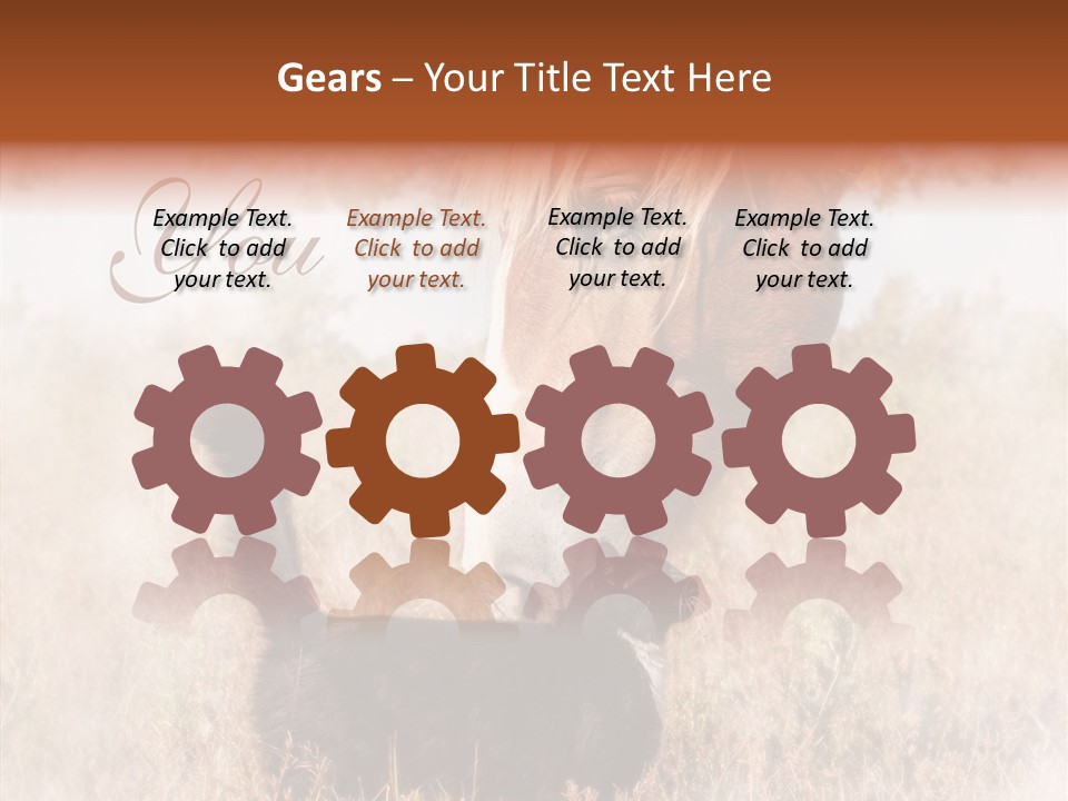 Equine Black Love PowerPoint Template