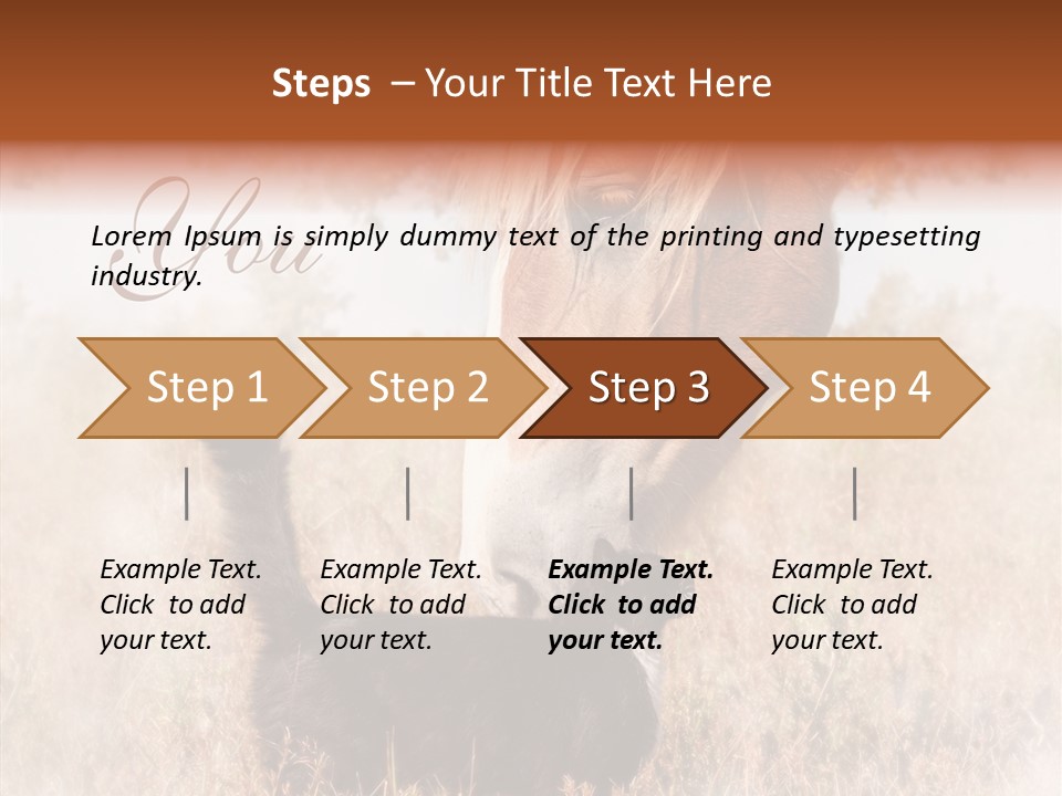 Equine Black Love PowerPoint Template