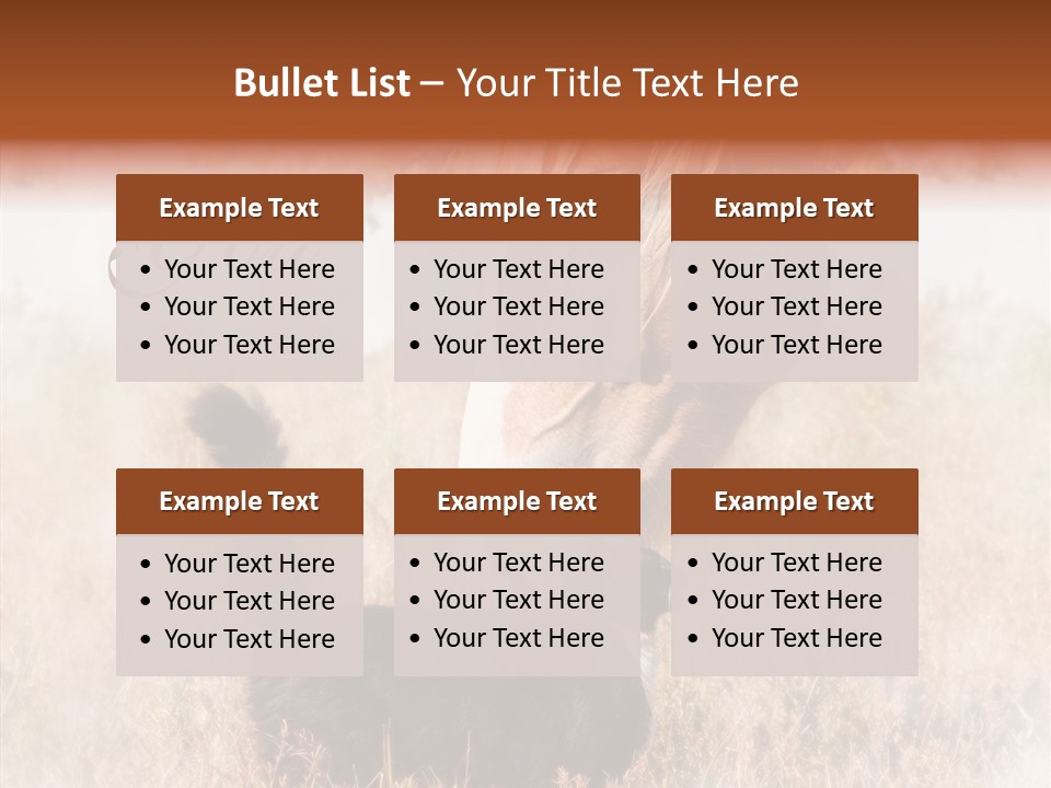 Equine Black Love PowerPoint Template