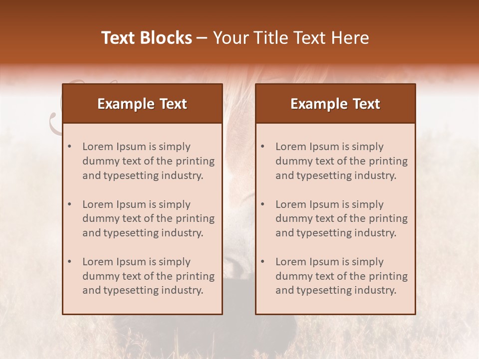 Equine Black Love PowerPoint Template