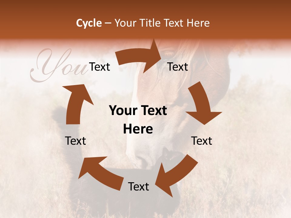 Equine Black Love PowerPoint Template