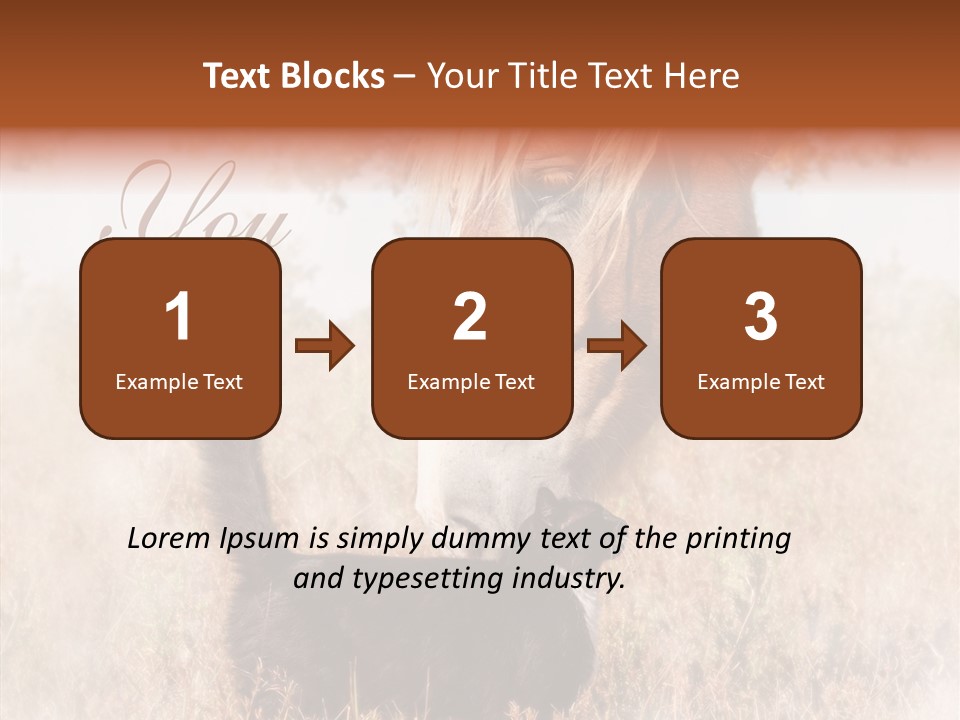 Equine Black Love PowerPoint Template