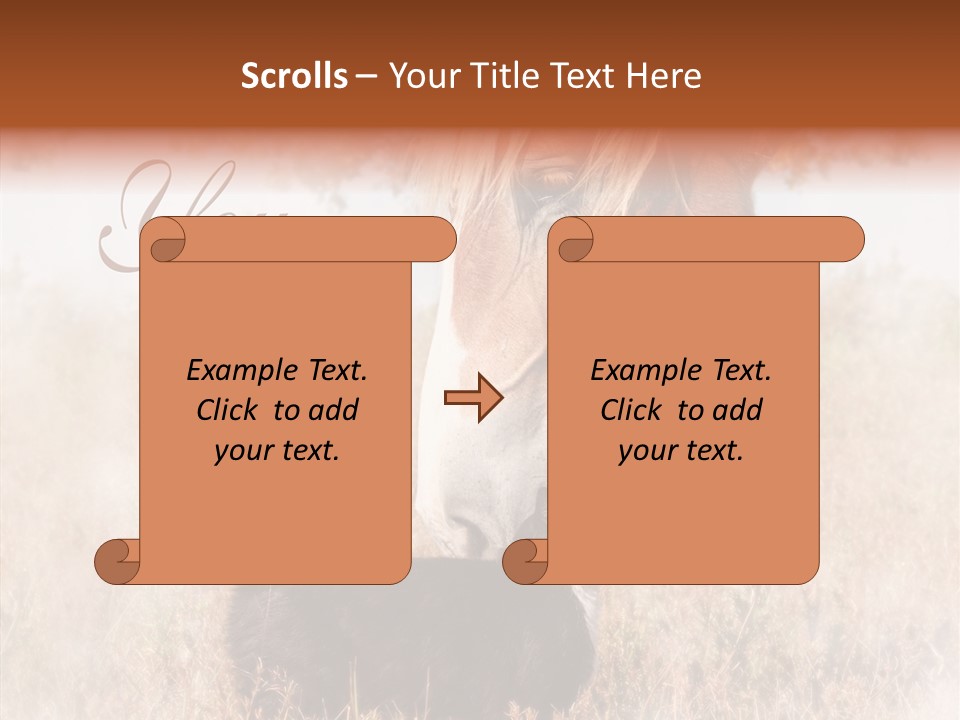 Equine Black Love PowerPoint Template