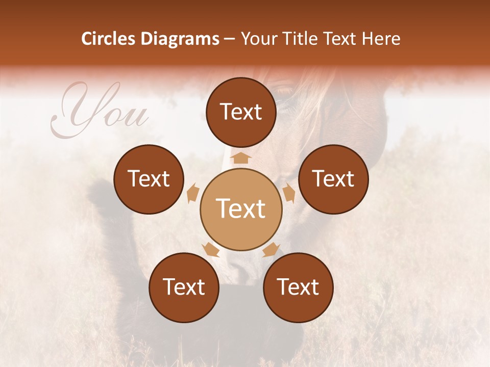 Equine Black Love PowerPoint Template