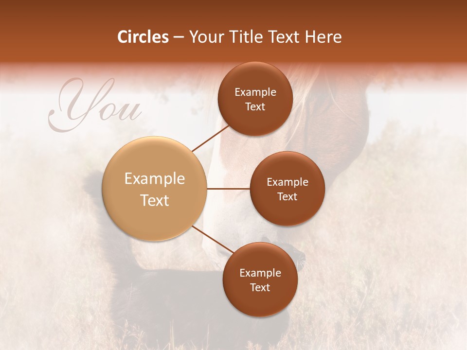 Equine Black Love PowerPoint Template