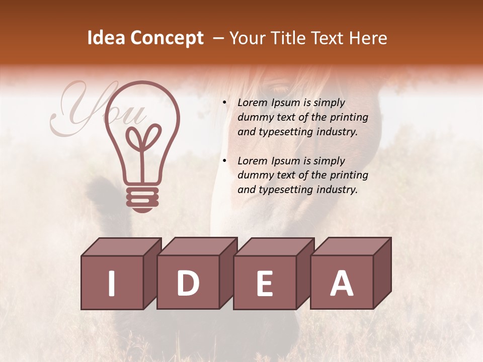 Equine Black Love PowerPoint Template