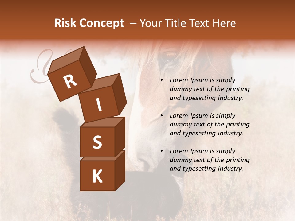 Equine Black Love PowerPoint Template