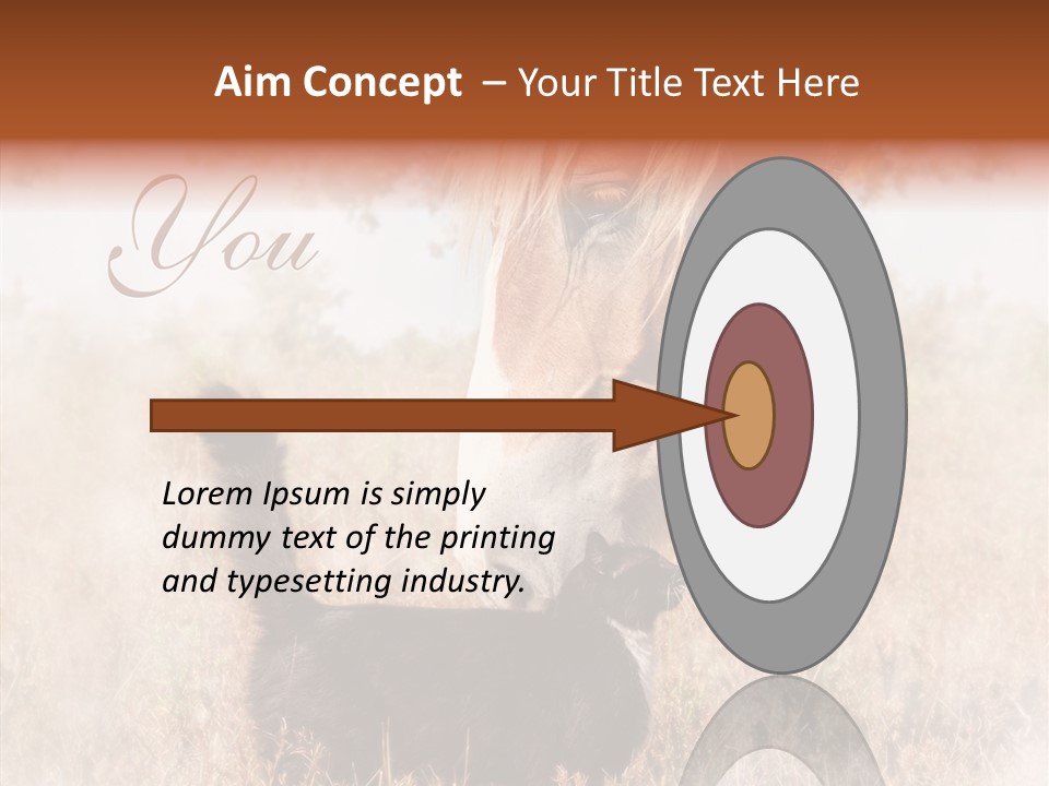 Equine Black Love PowerPoint Template