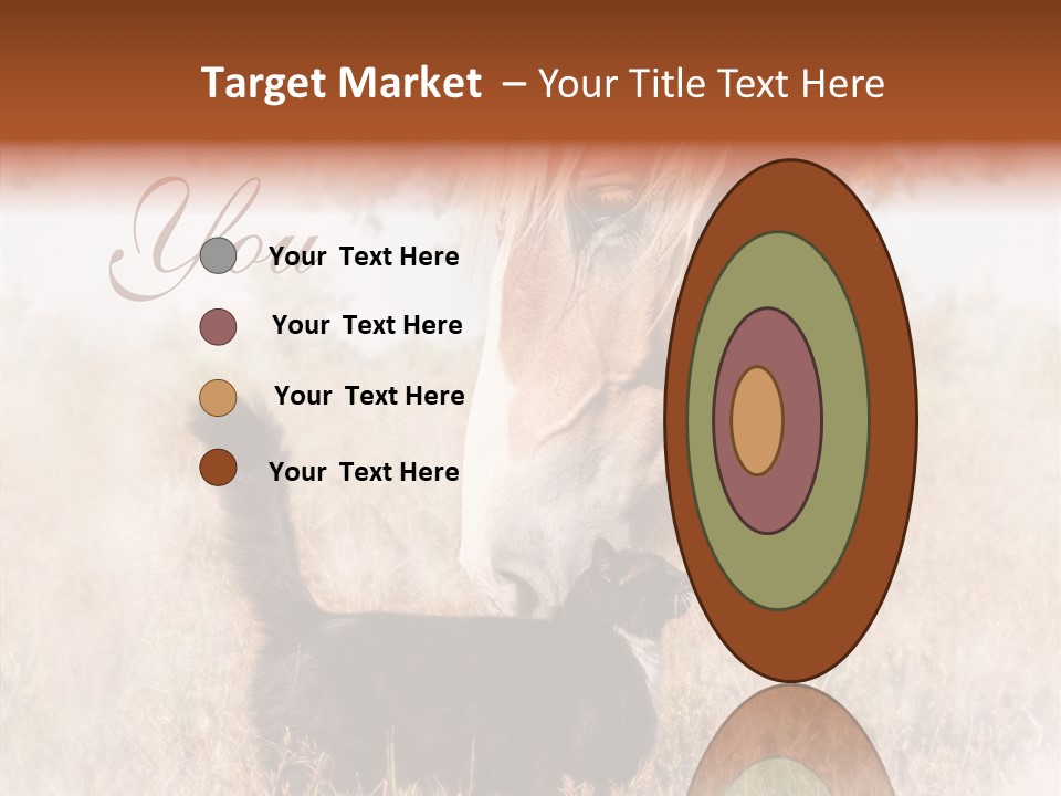 Equine Black Love PowerPoint Template