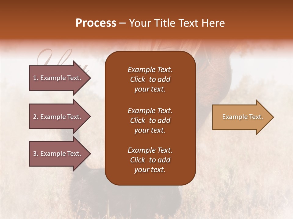 Equine Black Love PowerPoint Template