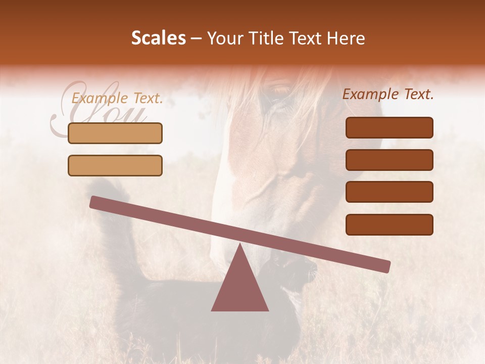 Equine Black Love PowerPoint Template