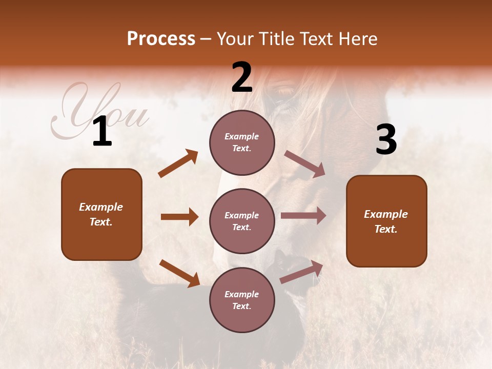 Equine Black Love PowerPoint Template