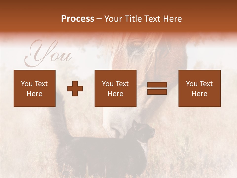 Equine Black Love PowerPoint Template