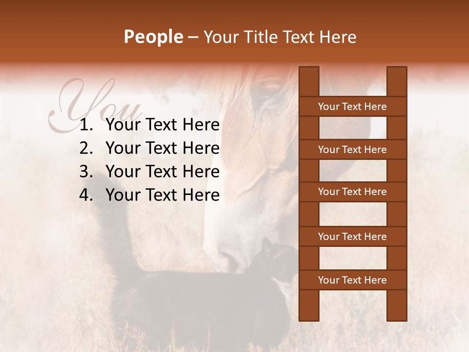 Equine Black Love PowerPoint Template