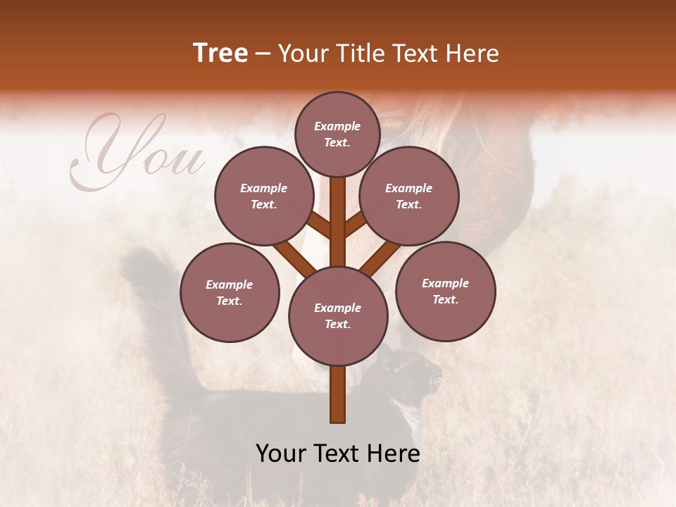 Equine Black Love PowerPoint Template