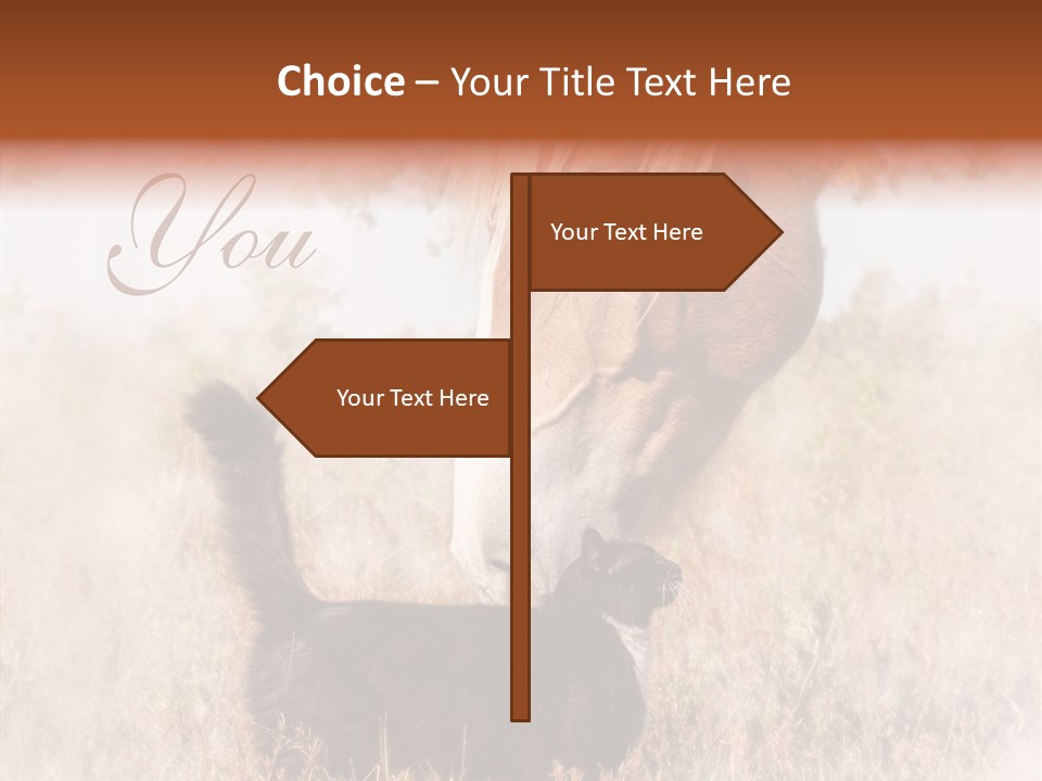 Equine Black Love PowerPoint Template