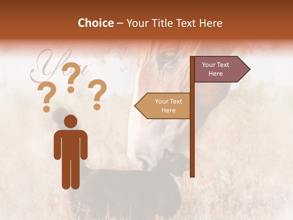 Equine Black Love PowerPoint Template