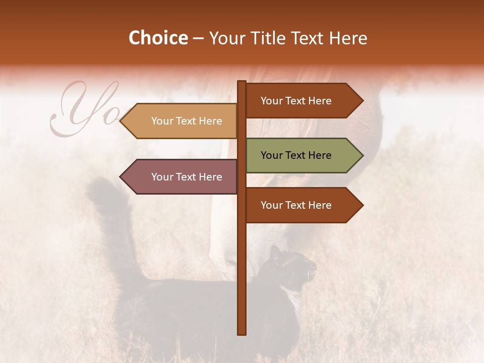 Equine Black Love PowerPoint Template