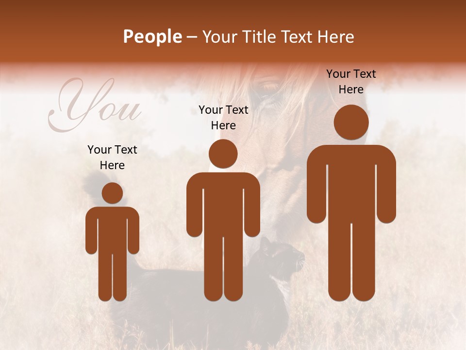 Equine Black Love PowerPoint Template