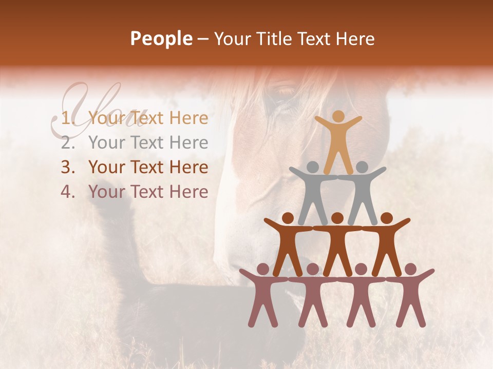 Equine Black Love PowerPoint Template