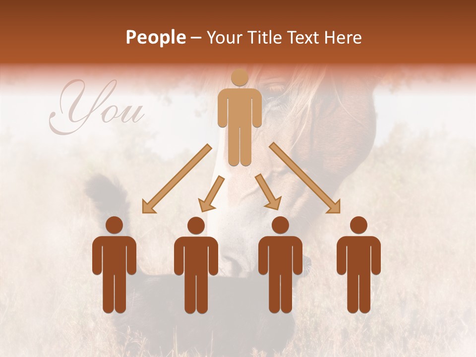 Equine Black Love PowerPoint Template