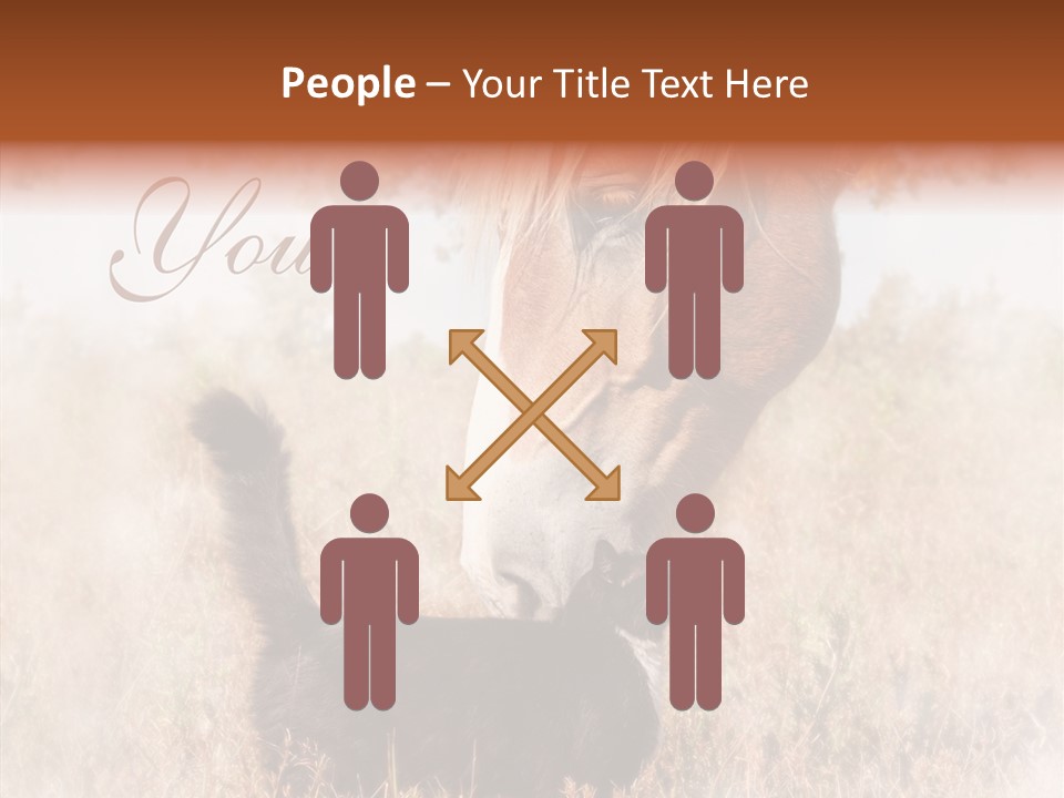 Equine Black Love PowerPoint Template