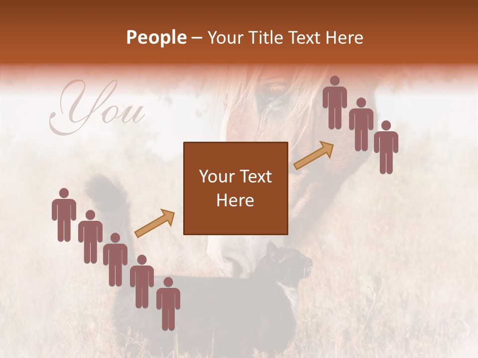 Equine Black Love PowerPoint Template