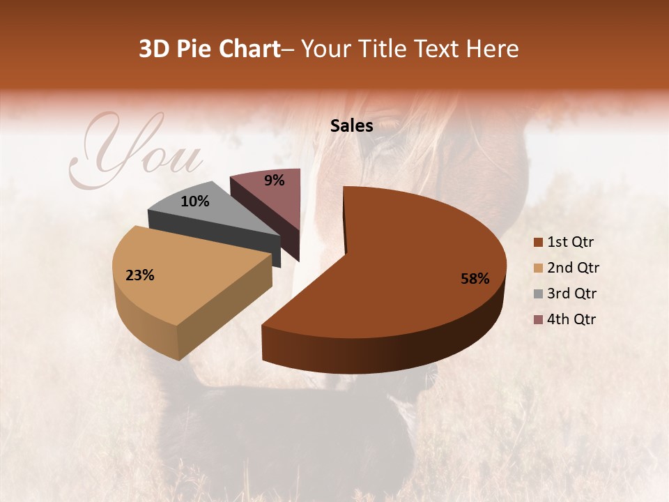 Equine Black Love PowerPoint Template