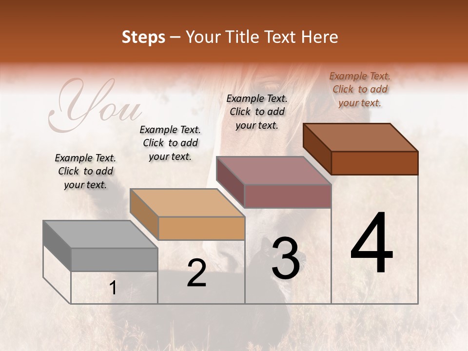 Equine Black Love PowerPoint Template