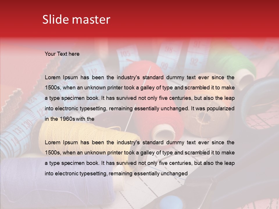 Hobby Bobbin Line PowerPoint Template