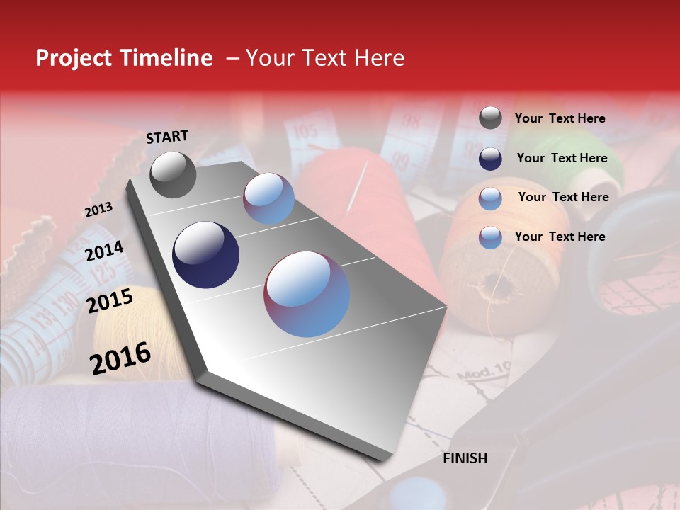Hobby Bobbin Line PowerPoint Template