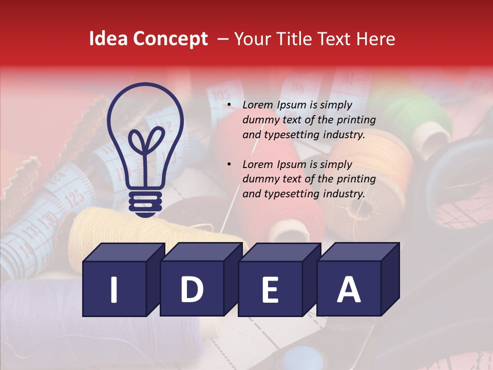 Hobby Bobbin Line PowerPoint Template