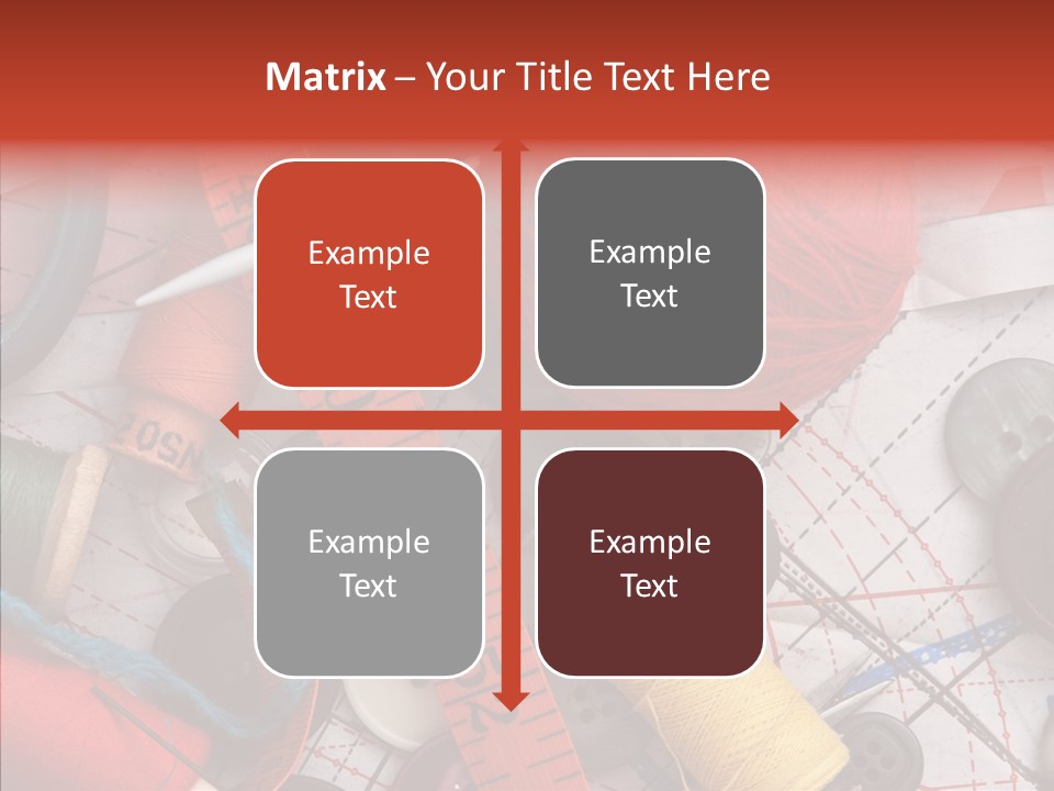 Needle Orange Spool PowerPoint Template
