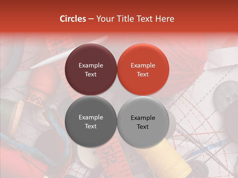 Needle Orange Spool PowerPoint Template