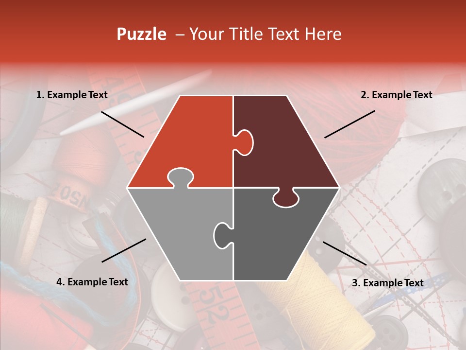 Needle Orange Spool PowerPoint Template