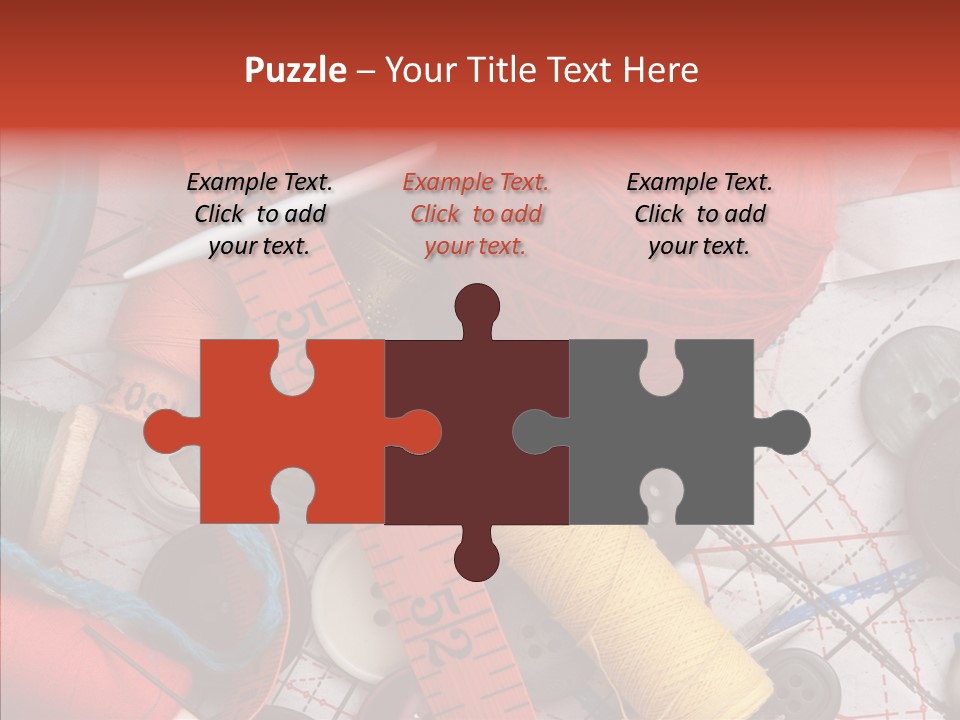 Needle Orange Spool PowerPoint Template