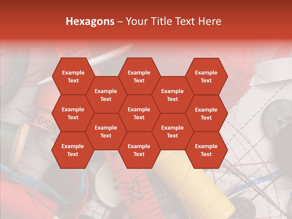 Needle Orange Spool PowerPoint Template