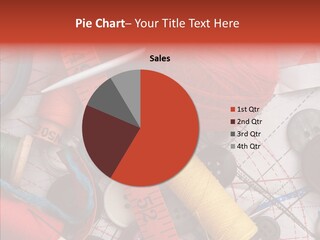 Needle Orange Spool PowerPoint Template