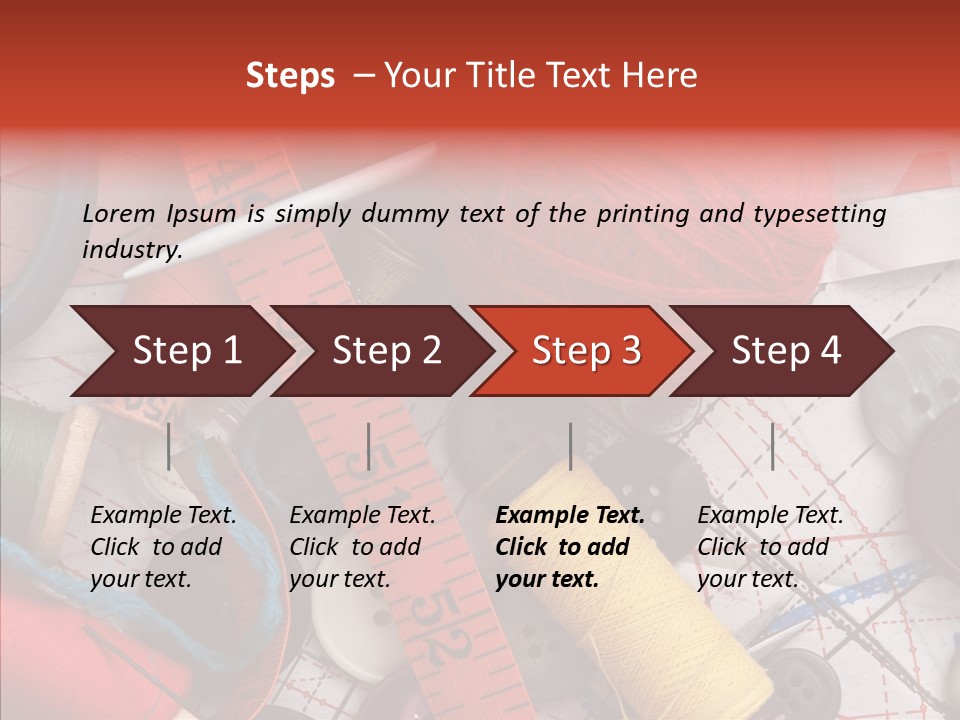 Needle Orange Spool PowerPoint Template