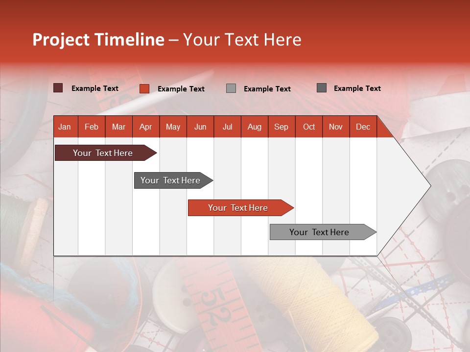 Needle Orange Spool PowerPoint Template