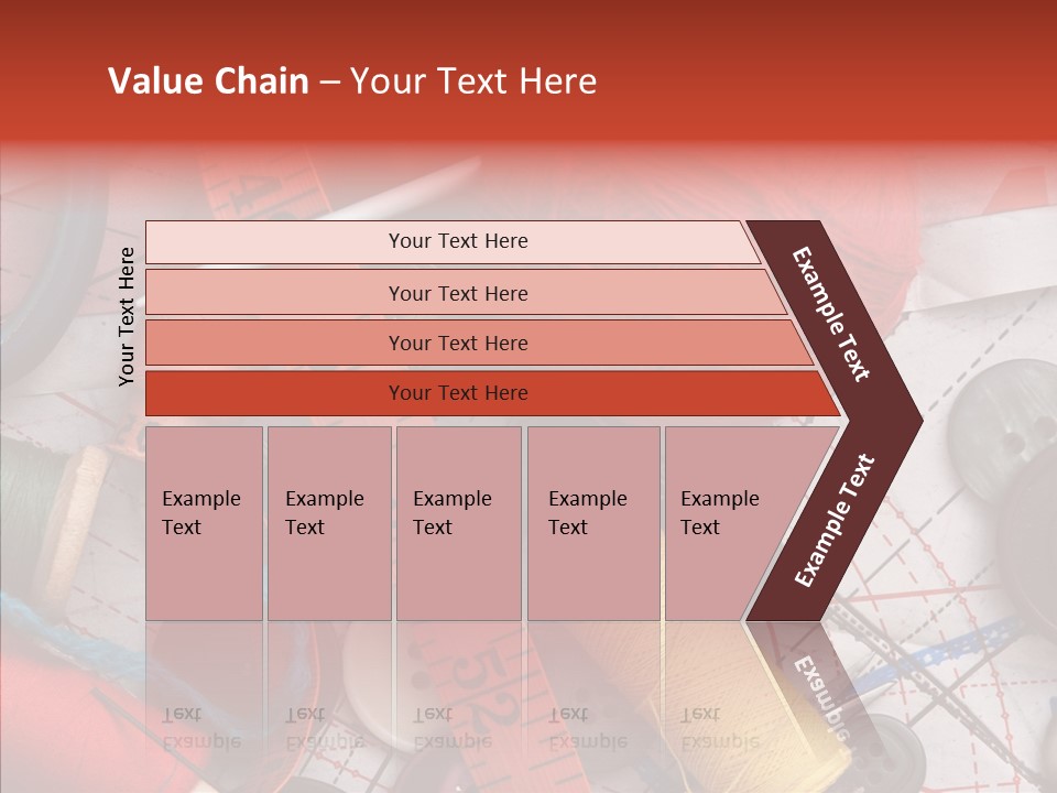 Needle Orange Spool PowerPoint Template
