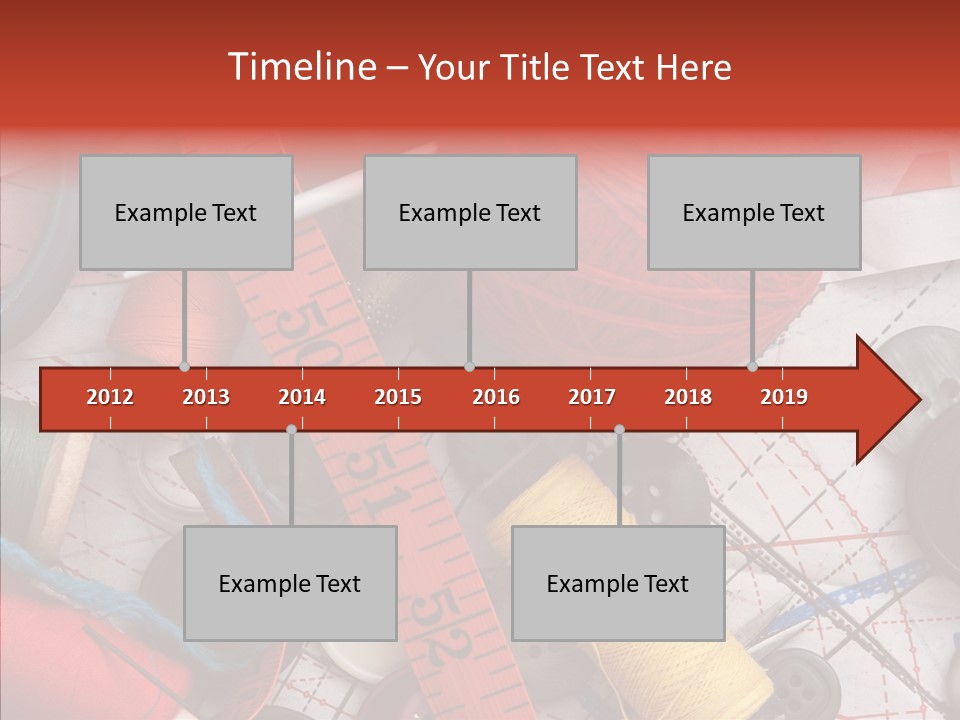 Needle Orange Spool PowerPoint Template