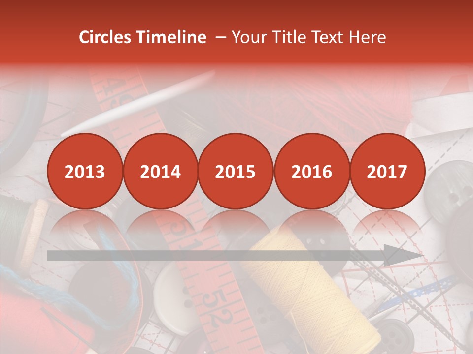 Needle Orange Spool PowerPoint Template